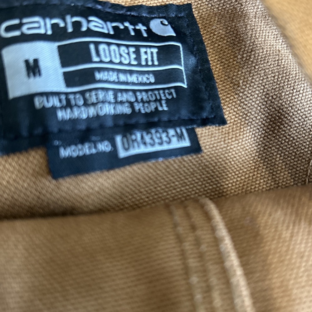 Carhartt Men's Bib Overalls, Size M Loose Fit - Brown (104393-BRN)